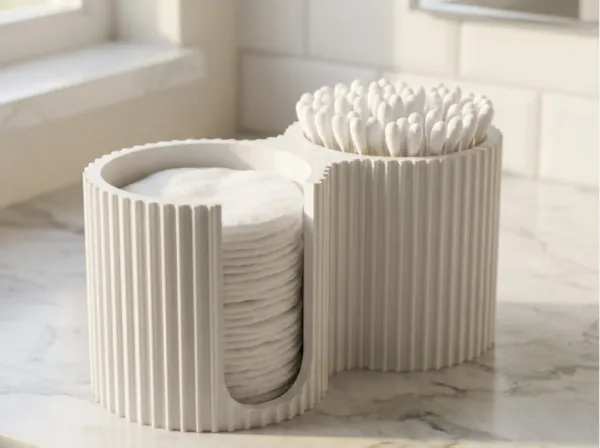 Organizador Essencial Algodão Aura Tech | Dupla Função e Design Canelado Elegante