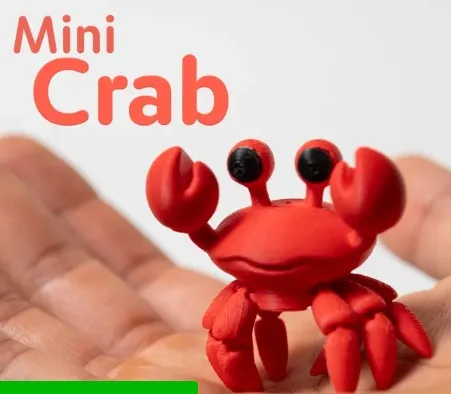 Chaveiro Mini Caranguejo Articulado: Charme Marinho Divertido e Poseável