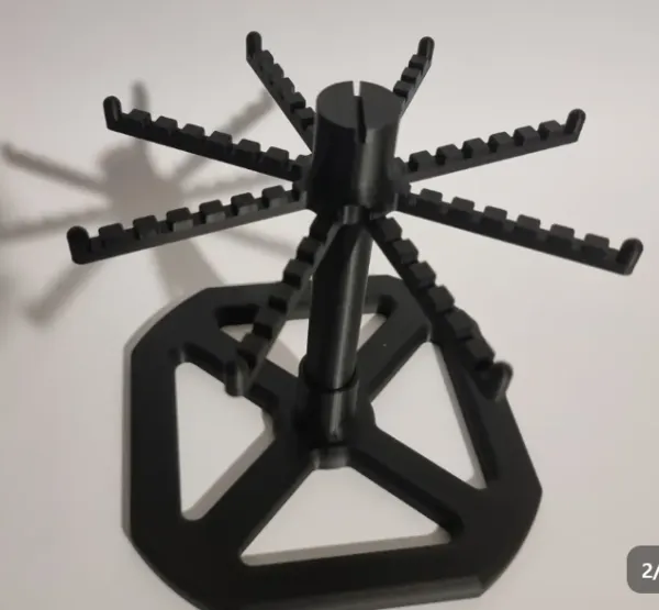 Expositor Organizador de Chaveiros | 8 Braços com Slots | Impressão 3D | Aura Tech
